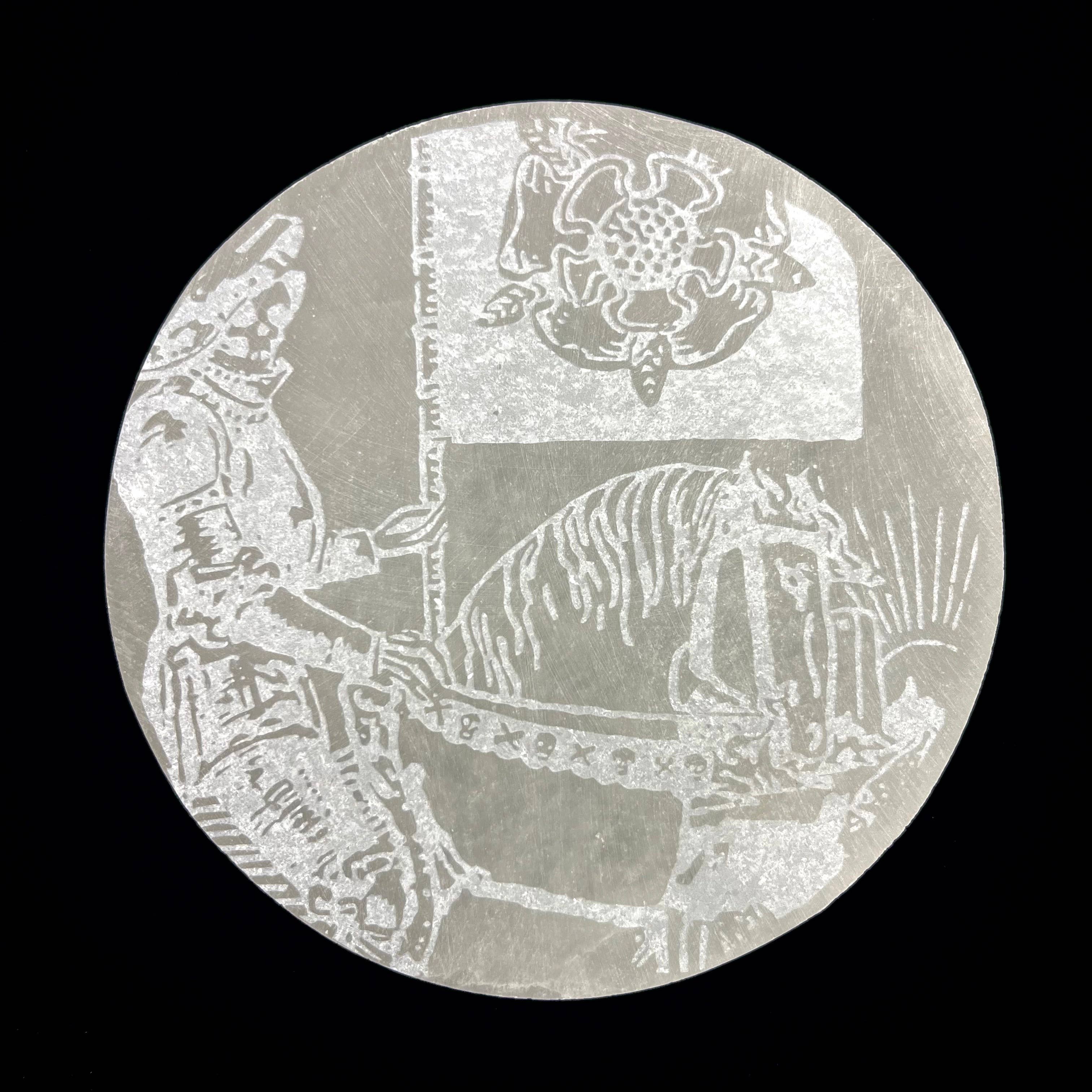 Pelham Grayson Rose - Wholesale Crystal Charging Plate - Major Arcana Etched | Selenite Crystal Charging Plate11