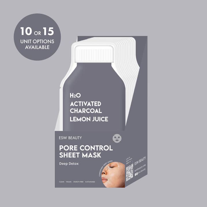 ESW Beauty - Wholesale Skincare Face Mask - Deep Detox Pore Control Filled PDQ Display