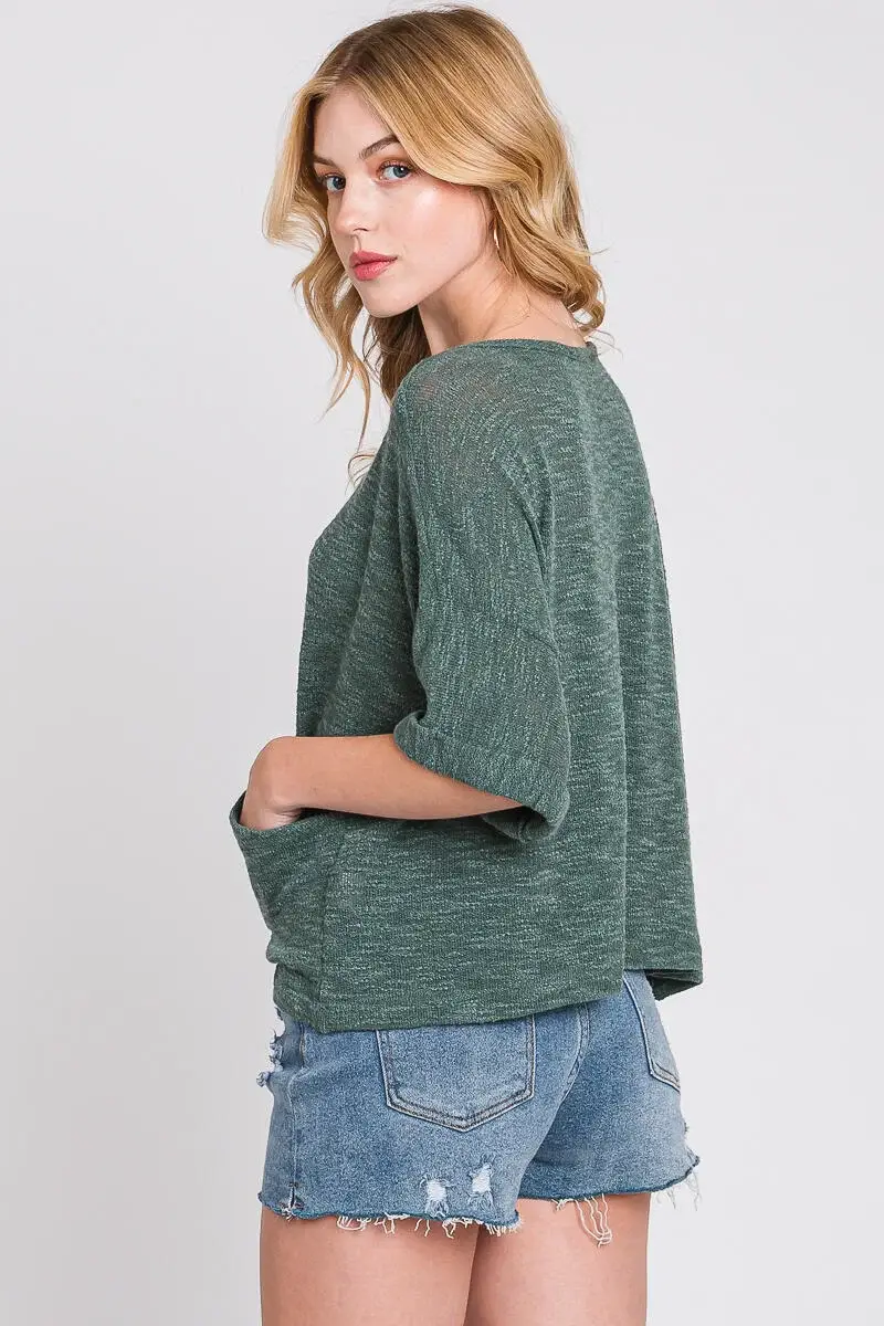 Final Touch - Venta al por mayor Túnica - Mujer - Top de Cuello Redondo de Corte Holgado - T3121414