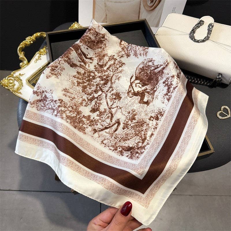 OceanusSwim - Vendita all'ingrosso Sciarpa - Donna - Foulard Quadrato con Stampa alla Moda2