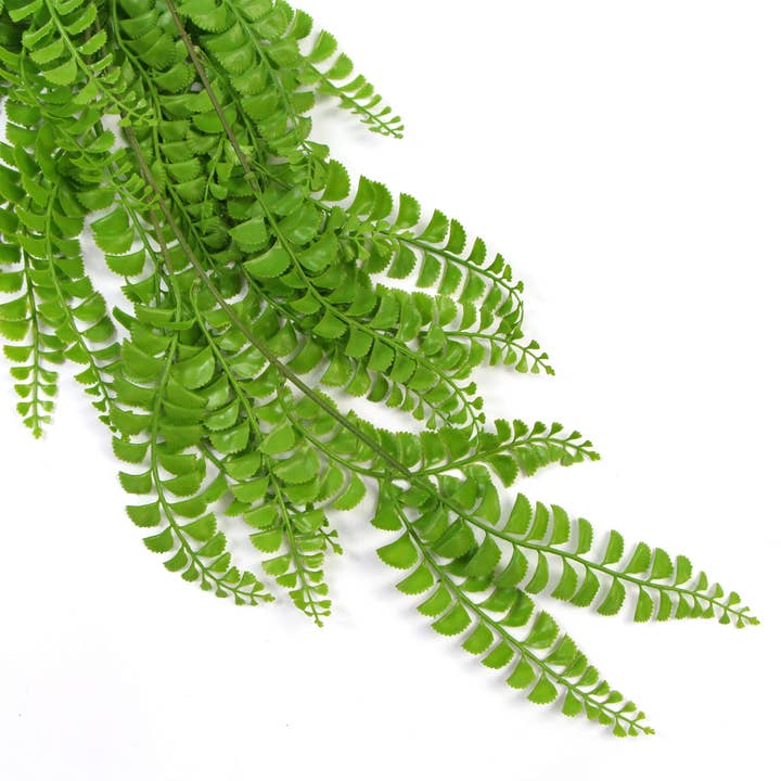 Designer Plants - Wholesale Artificial Plant - Artificial Dark Green Hanging Button Fern Plant 31" UV Resistant