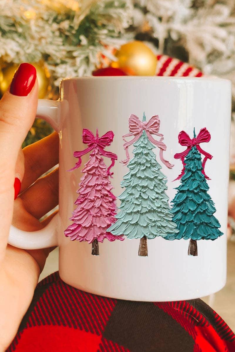 Wholesale Accessory Market - Wholesale Coffee Mug - The Painted Trio Trees Ceramic Mug