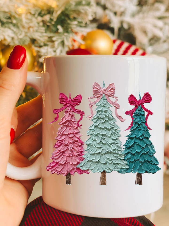 The Painted Trio Trees Ceramic Mug for wholesale by Wholesale Accessory Market