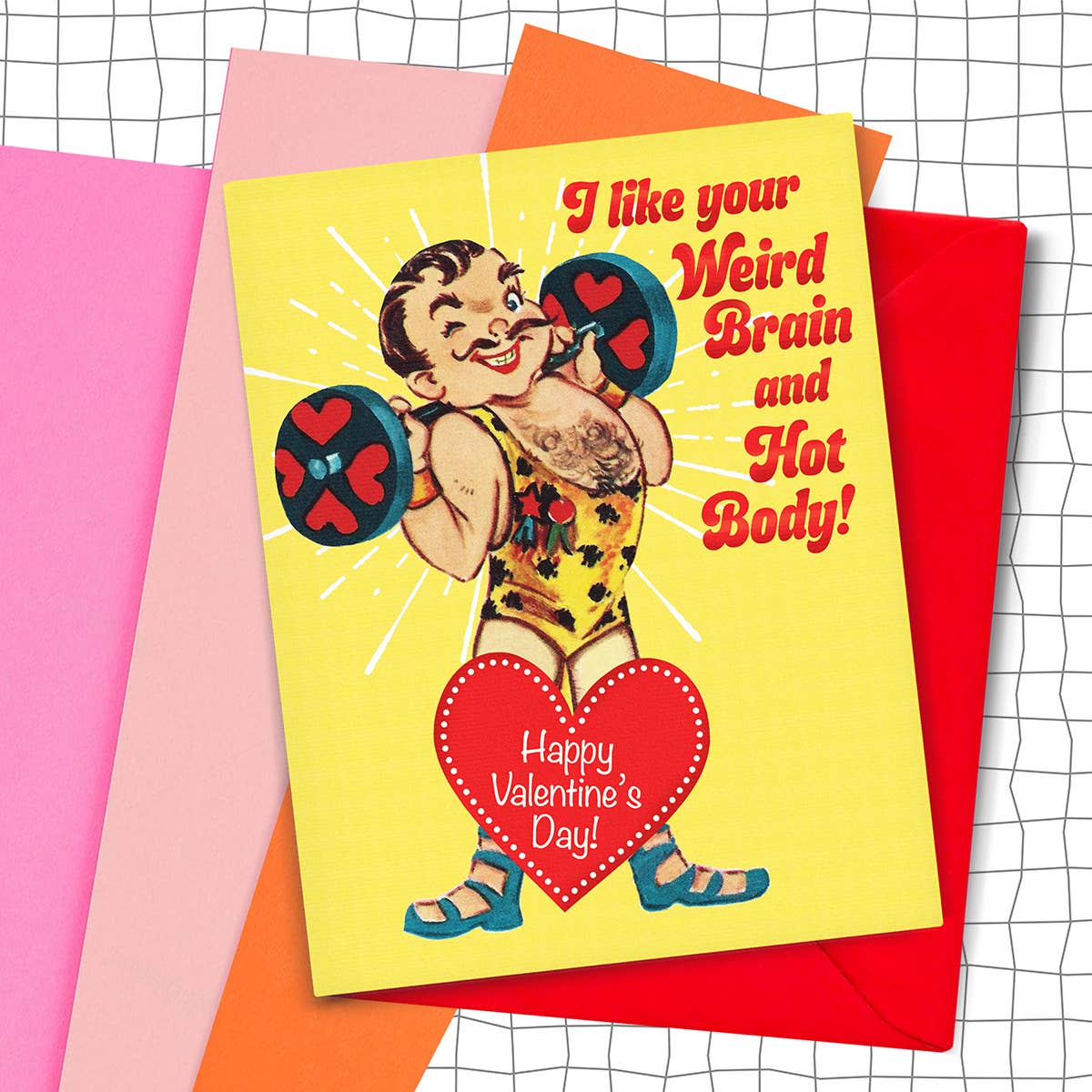 Smitten Kitten - Wholesale Valentine's Day Card - Like Your Weird Brain & Hot Body Happy Valentine's Day Card1