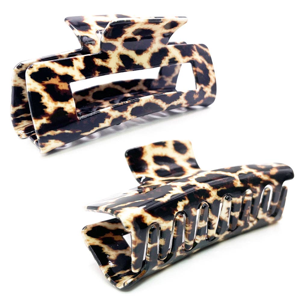 Laberri - Wholesale Hair Accessories Set - Women's - Set of Two Hair Clips - Leopard & Black3