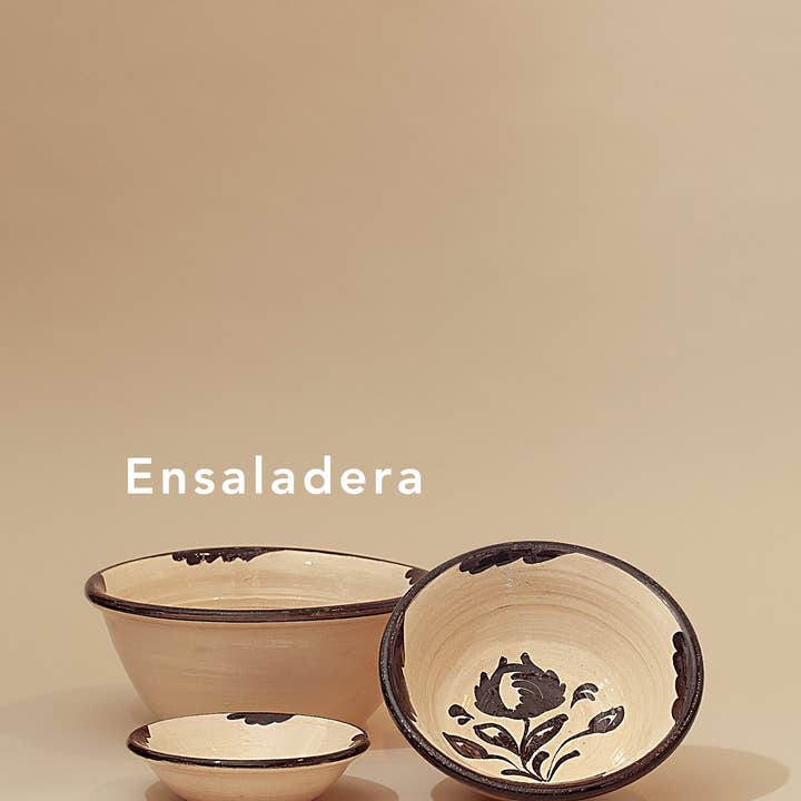 Eturel Madrid - Wholesale Serve Bowl - Set of black granaíno ceramic bowls7