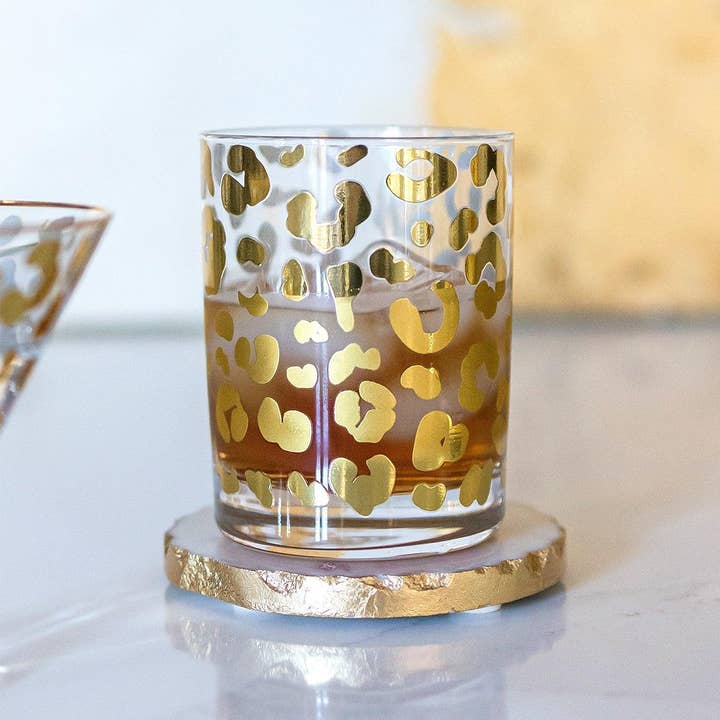 Mary Square - Wholesale Cocktail/Liquor Glass - Cocktail Glass | Gold Leopard