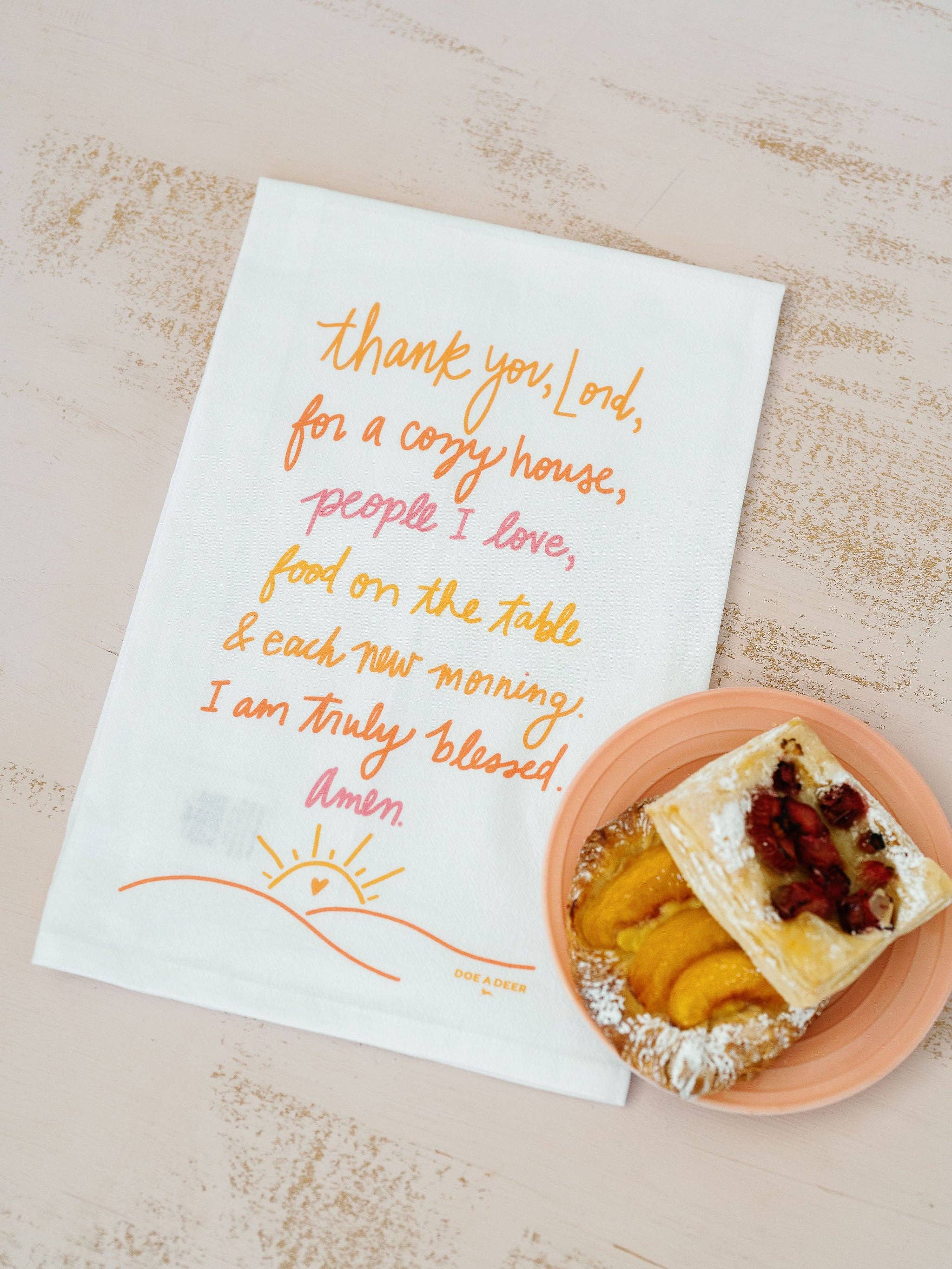 Doe A Deer - Wholesale Tea Towel - Thank You Lord - Flour Sack Towel4