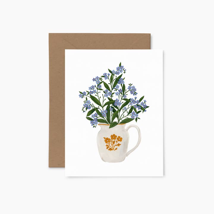 Papier Fleuri Co. - Wholesale Everyday Greeting Card - Forget-me-not Bouquet | Greeting Card