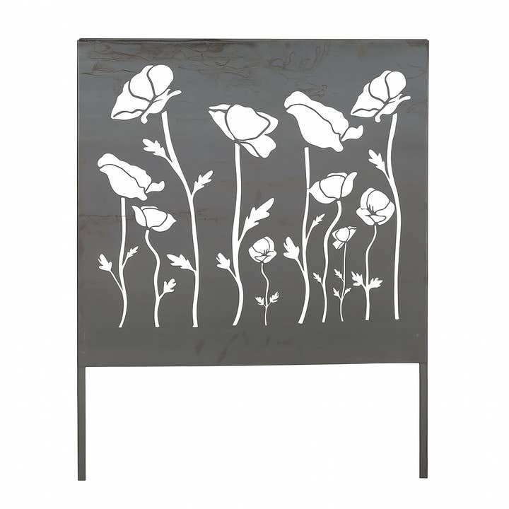 Maker Table LLC - Wholesale Outdoor Ornament/Decor - Poppy Metal Privacy Panel – Decorative Outdoor Garden Screen