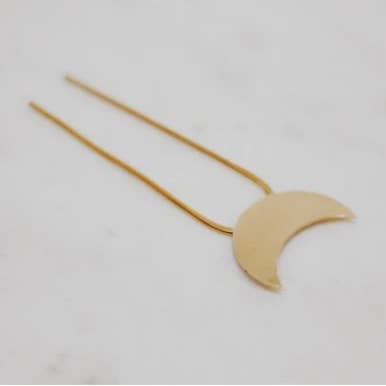 Crescent Moon Hair Pin for wholesale by Decent Things