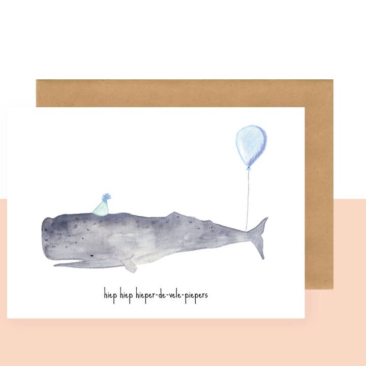 Postcard - hiep hiep hieper-de-vele-piepers for wholesale by Studio Bertha