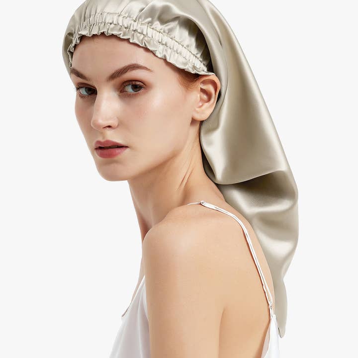 MommeSilk - Wholesale Sleep Cap / Bonnet - Women's - 22 MM - Pure Long Silk Hair Bonnet12