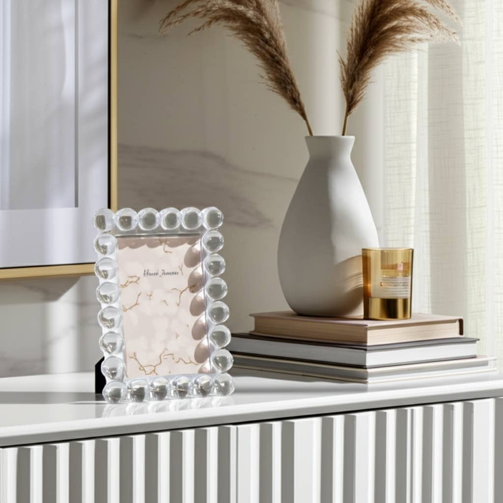 Sagebrook Home - Wholesale Picture Frame - Crystal Bubble Spherical Border Photo Frame - Clear, 5x7 in.