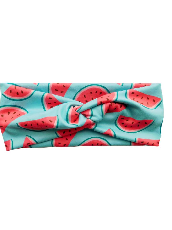 Faixa de cabeça feminina Watermelon, faixa de turbante Twist Fruit por atacado de That's Sew Me