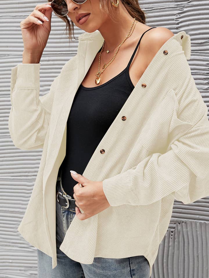 Rosa Clothing - Wholesale Shirt Jacket/Shacket - Women's - Corduroy Oversized Solid Shacket