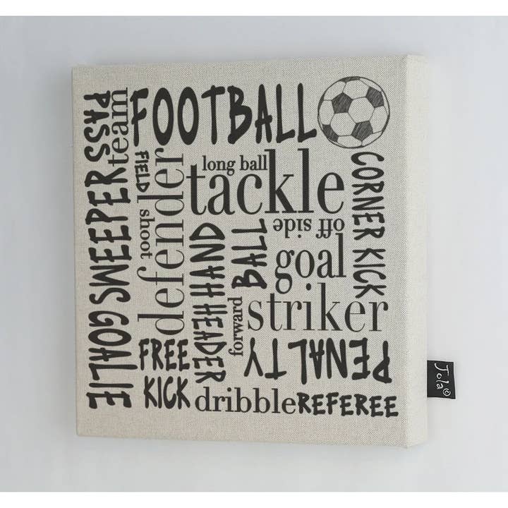 Football Typography Canvas Frame for wholesale by Jola Designs