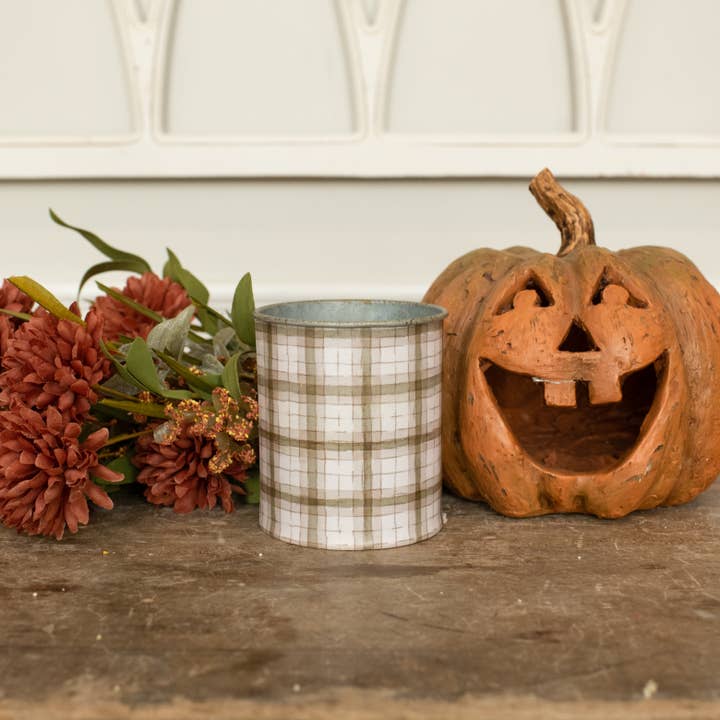 GREEN PLAID BUCKET for wholesale by Ragon House