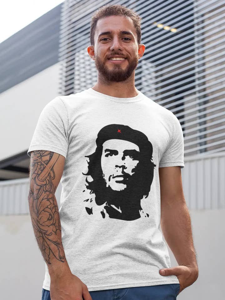 Che Guevara Vit, T-shirt Herr, T-shirt för män för wholesale av ULTRABASIC
