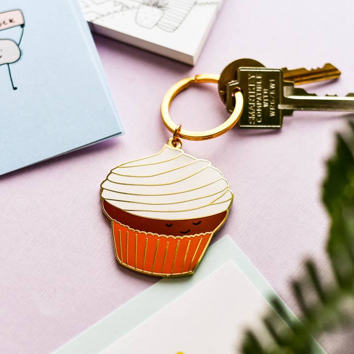 Little May Papery - Wholesale Keychain - Women's - Red Velvet Cupcake Keychain. Crave Cupcakes Collab