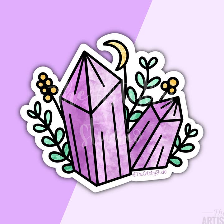 Adesivo Ametista | 2.9x2.5 por atacado de The Artistry Studio