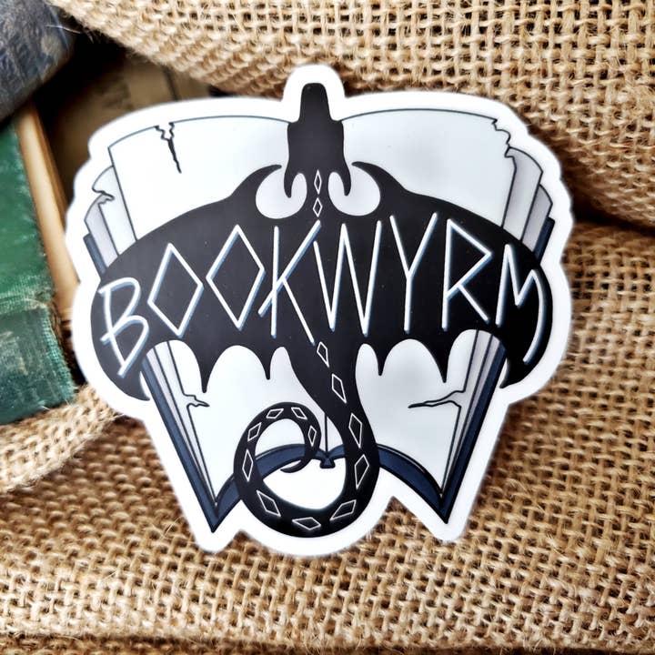 Nerd Lady Designs - Wholesale Sticker - Bookwyrm Dragon Sticker5