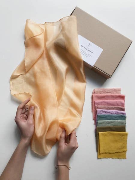 Plant Dyeing Starter Kit - Silk Bandana & Dye Plants for wholesale by Kaliko