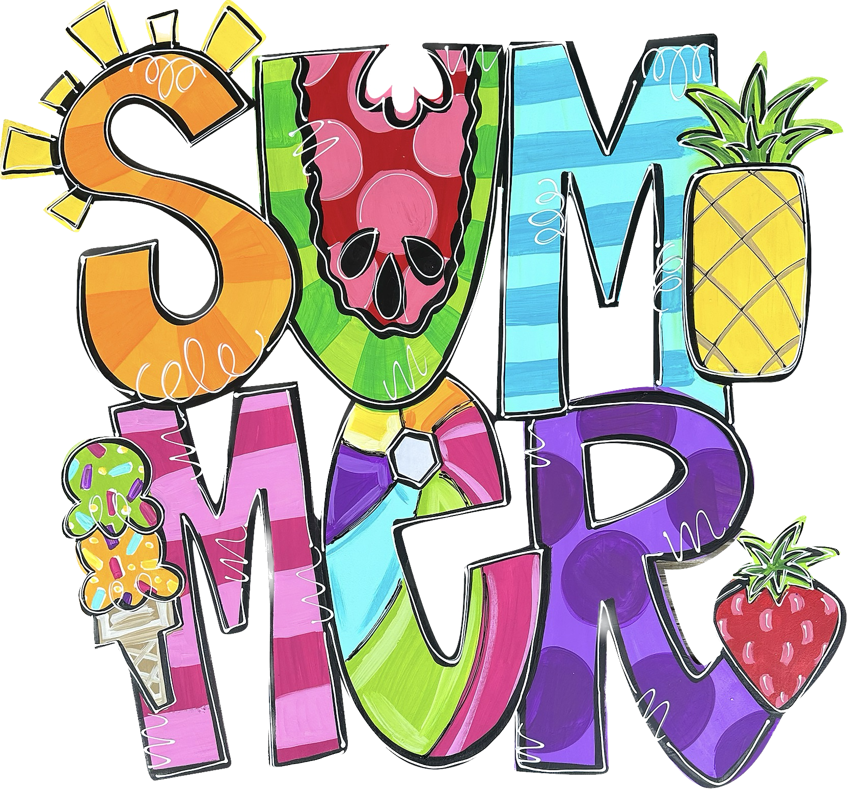 Queen of My Castle Designs - Wholesale Deurhanger - Zomerdeurhanger - Zomerdecoratie - Deurhanger voor zwembad (C)1