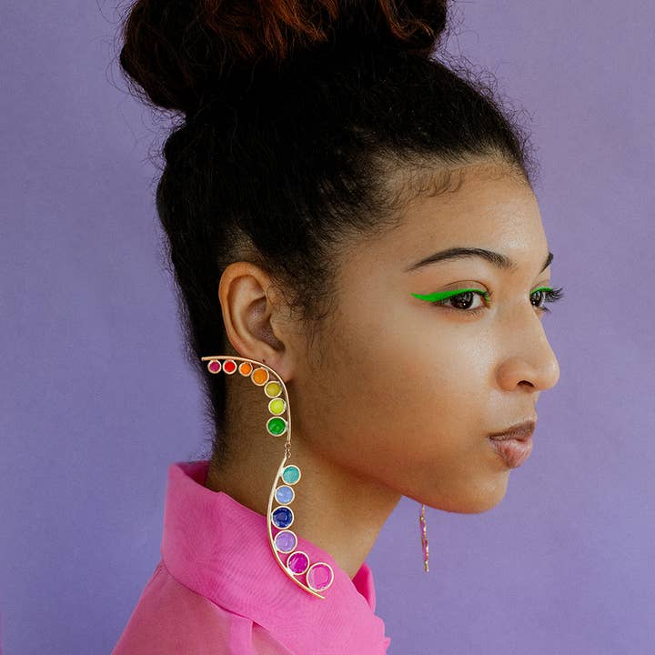 StudioSophiaSophia - Wholesale Dangle Earrings - colorful statement earrings: Rainbow Valley0