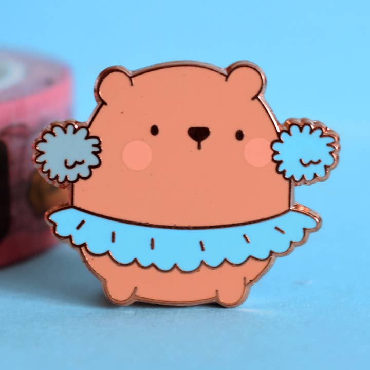 Dancing Bear Enamel Pin for wholesale by Toastedink