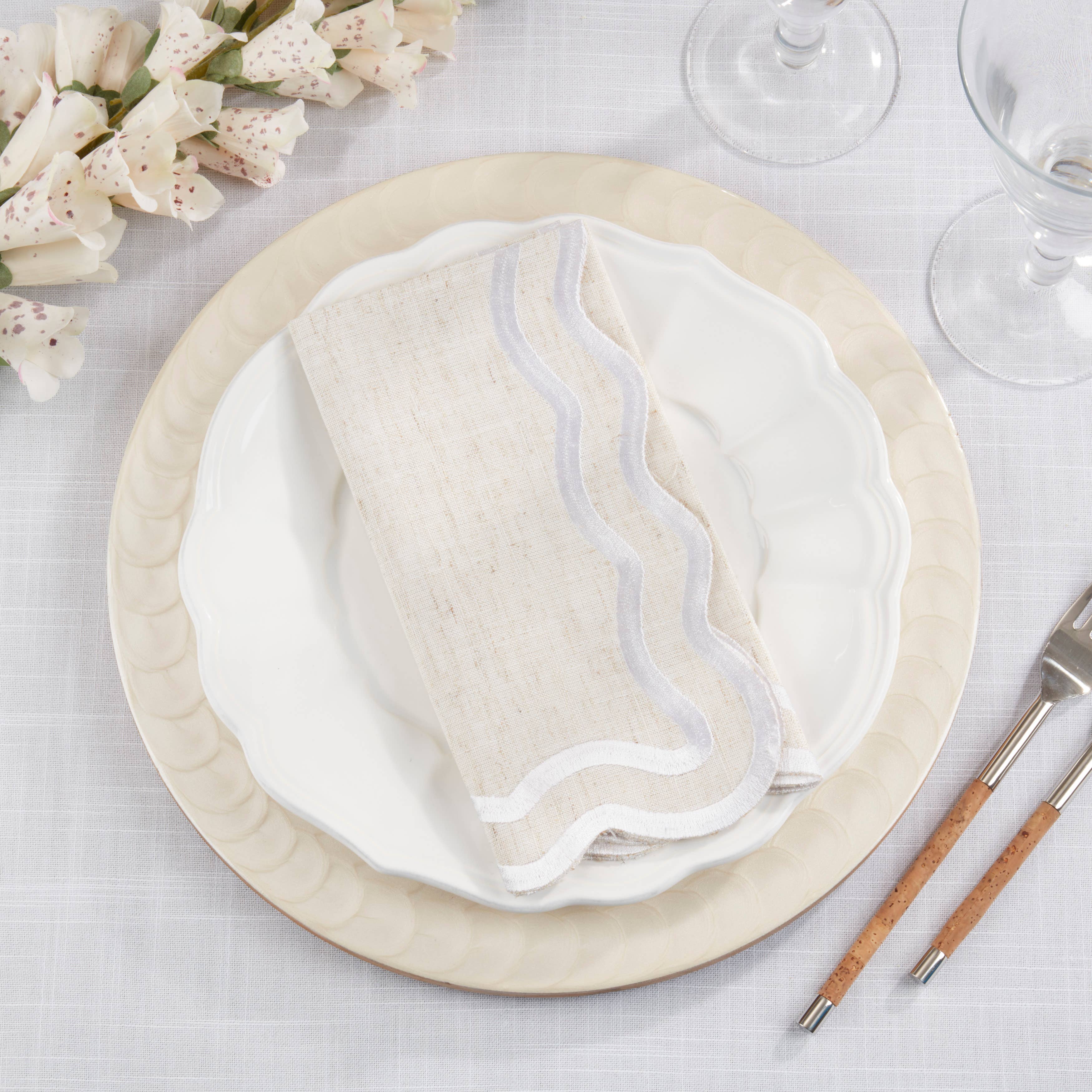 Saro Lifestyle – Engroshandel Middags- og stofserviet – Serviet med bølget kant3