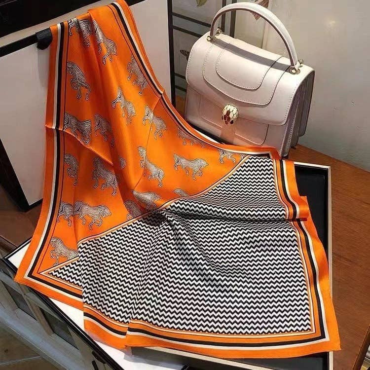 Marayn - Wholesale Scarf – Women's - Retro Chic 70cm Silk Scarf for Timeless Style1