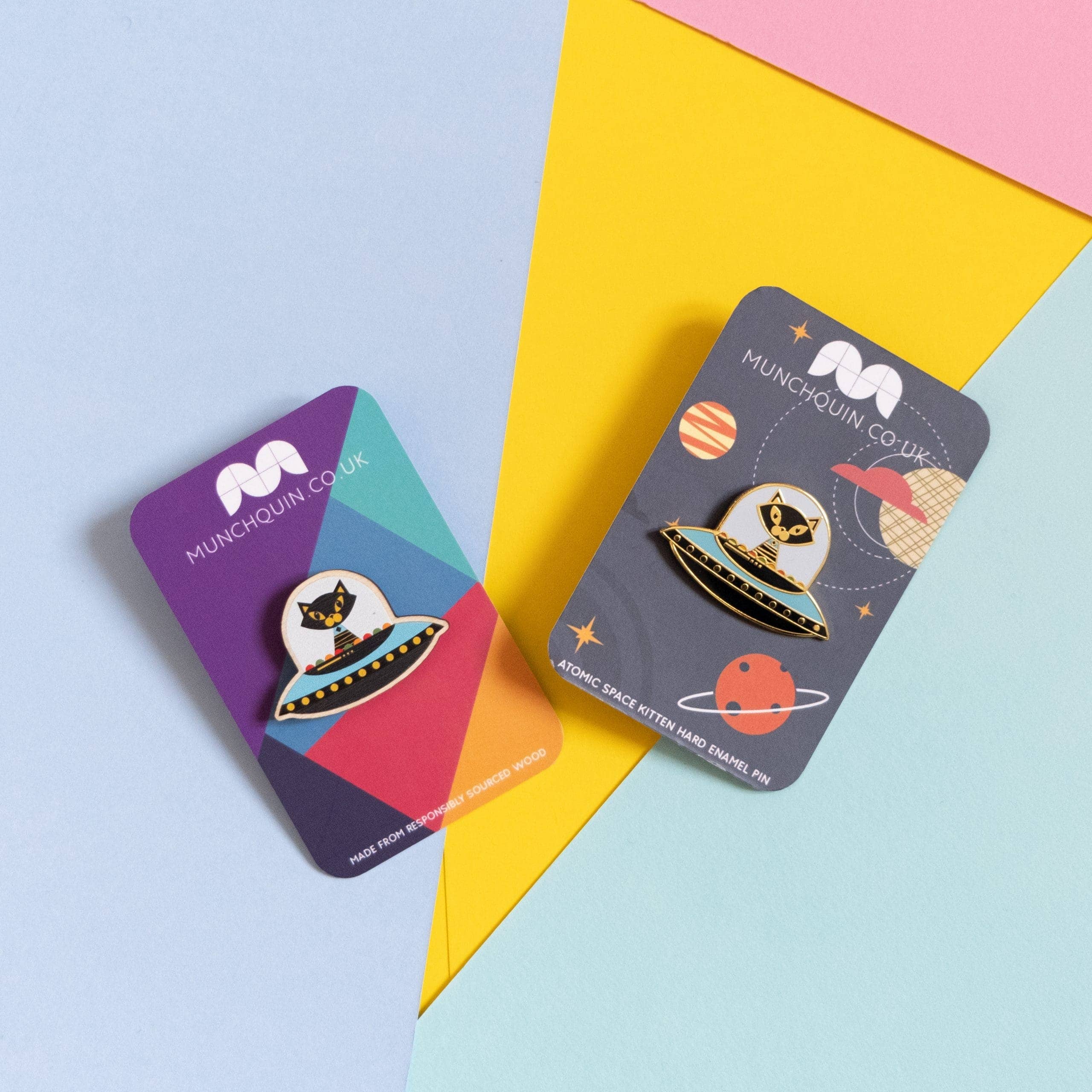 Hey There Munchquin - Vente Épinglettes/boutons - Atomic Space Kitten - Épinglette en émail dur2