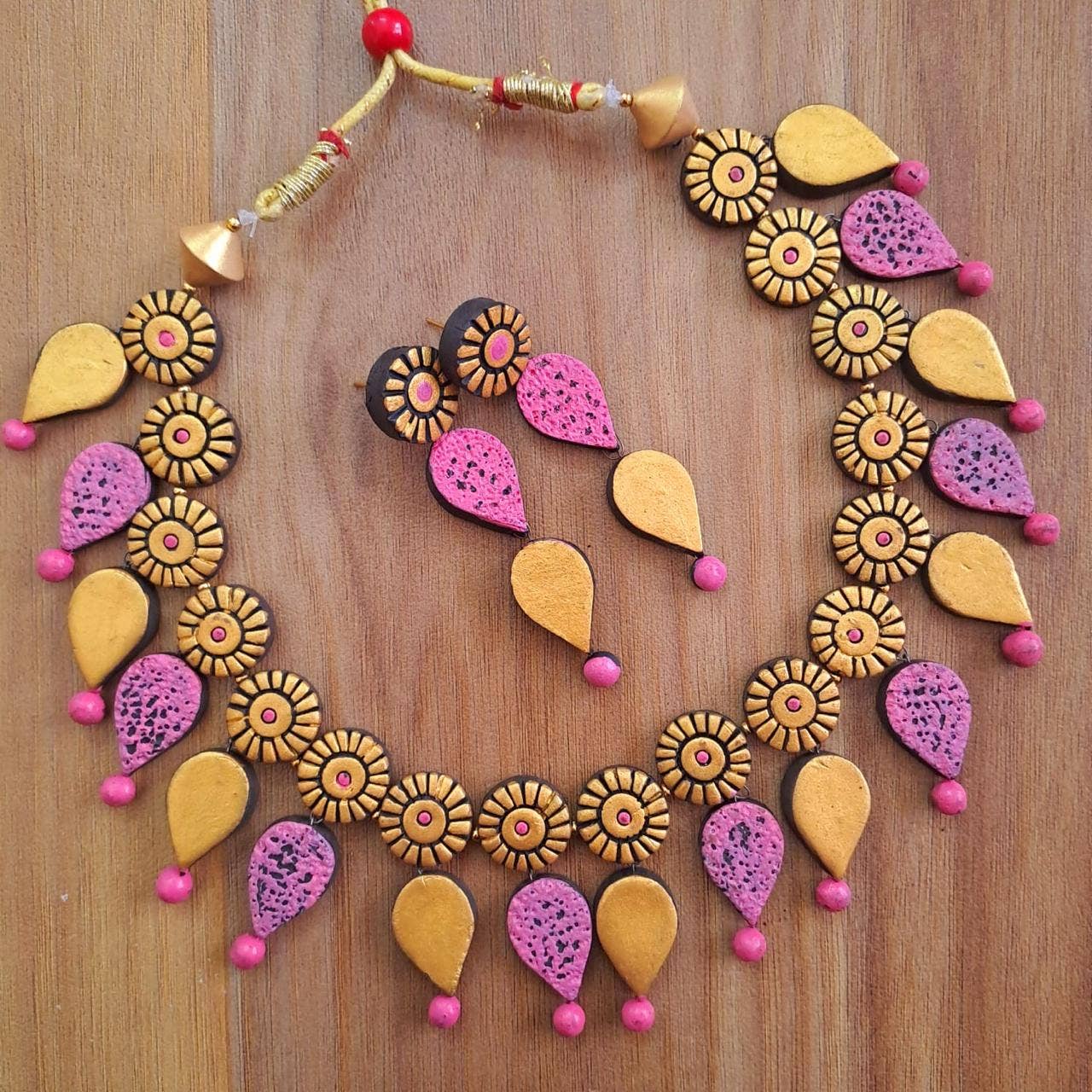 House of Kraft - Wholesale Jewelry Set - Water Droplet Jewelry Set | Clay Jewelry | Purple Jewelry24