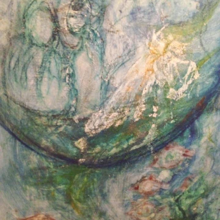 AQUATIC SILENCE. E.VALENCIC PAINTING for wholesale by Les sibyllines peintures