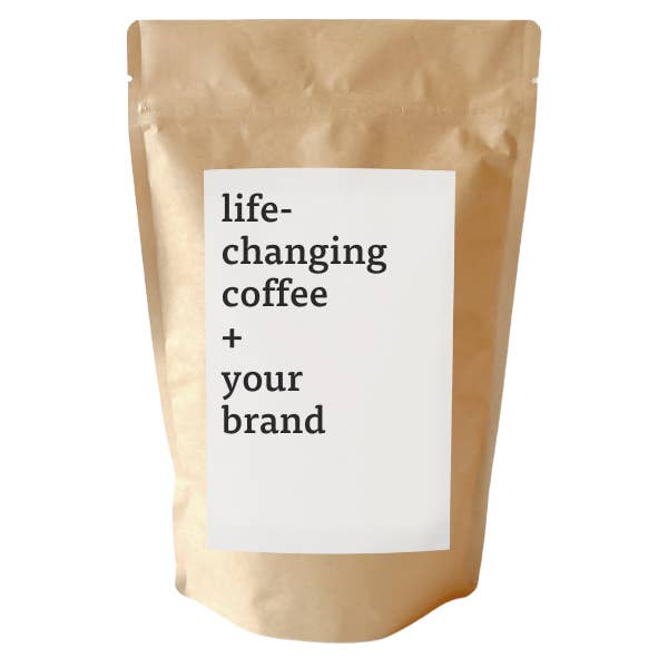 Generous Coffee - Wholesale Coffee Beans - Kraft 10oz Coffee Bag with Customizable Label