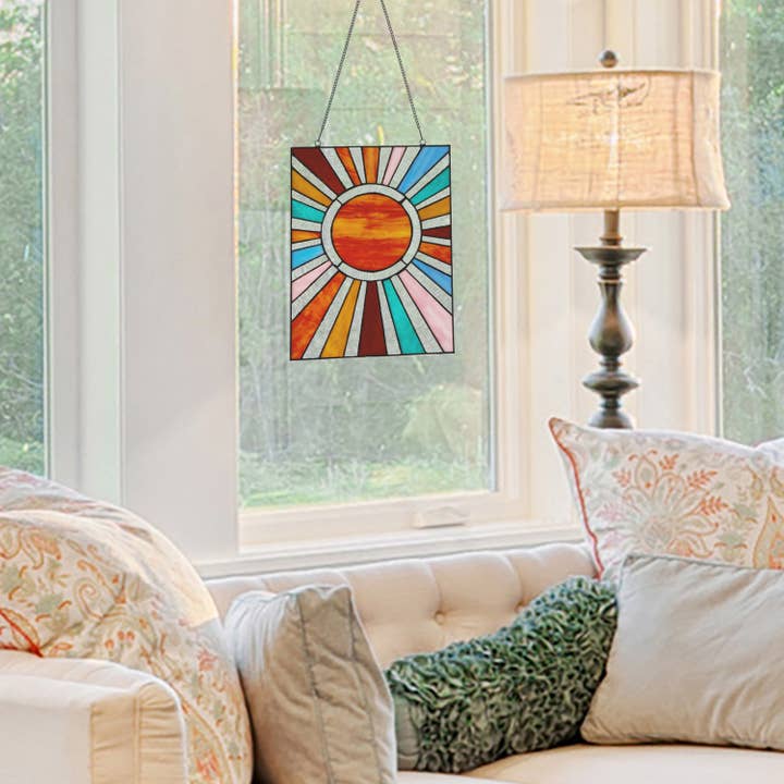 Aleyna Multicolor Feather Window Panel Aleyna Multicolor Feather Window Panel