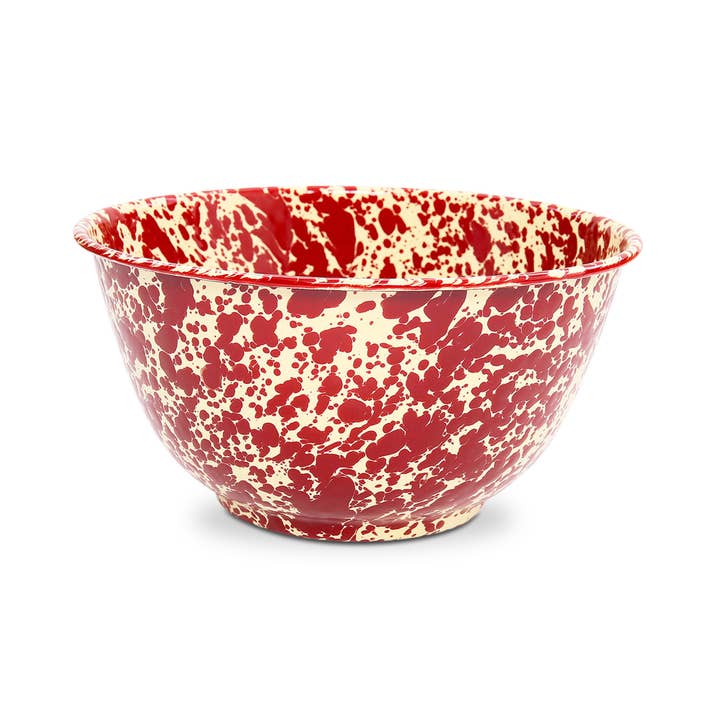 Crow Canyon Home - Wholesale Serve Bowl - Splatter Enamelware Large Salad Bowl