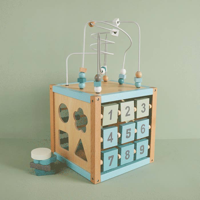 Bieco Spielwaren - Wholesale Wood Toy - Kids - Motor skills cube forest animals wood FSC®1