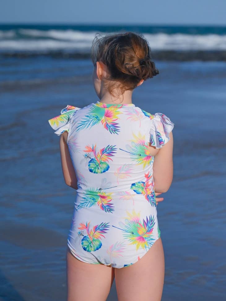 Teen / Tween Girl Frill Sleeve Swimsuit