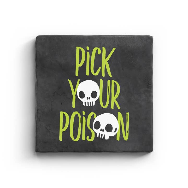 Pick Your Poison - Marble Coaster (Halloween) for wholesale by Paisley & Parsley
