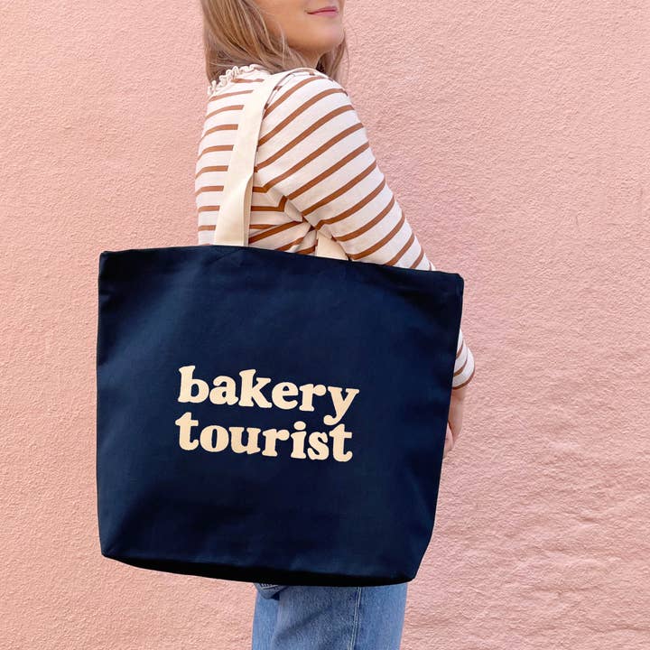 Bakery Tourist - Midnight Blue Tote Bag for wholesale by Alphabet Bags