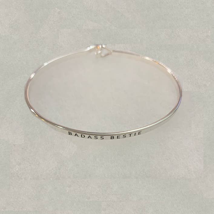 Bracelet à message gravé inspiré par BADASS BESTIE_3 MM, FR4774 pour la vente par 0011 PREMIERE