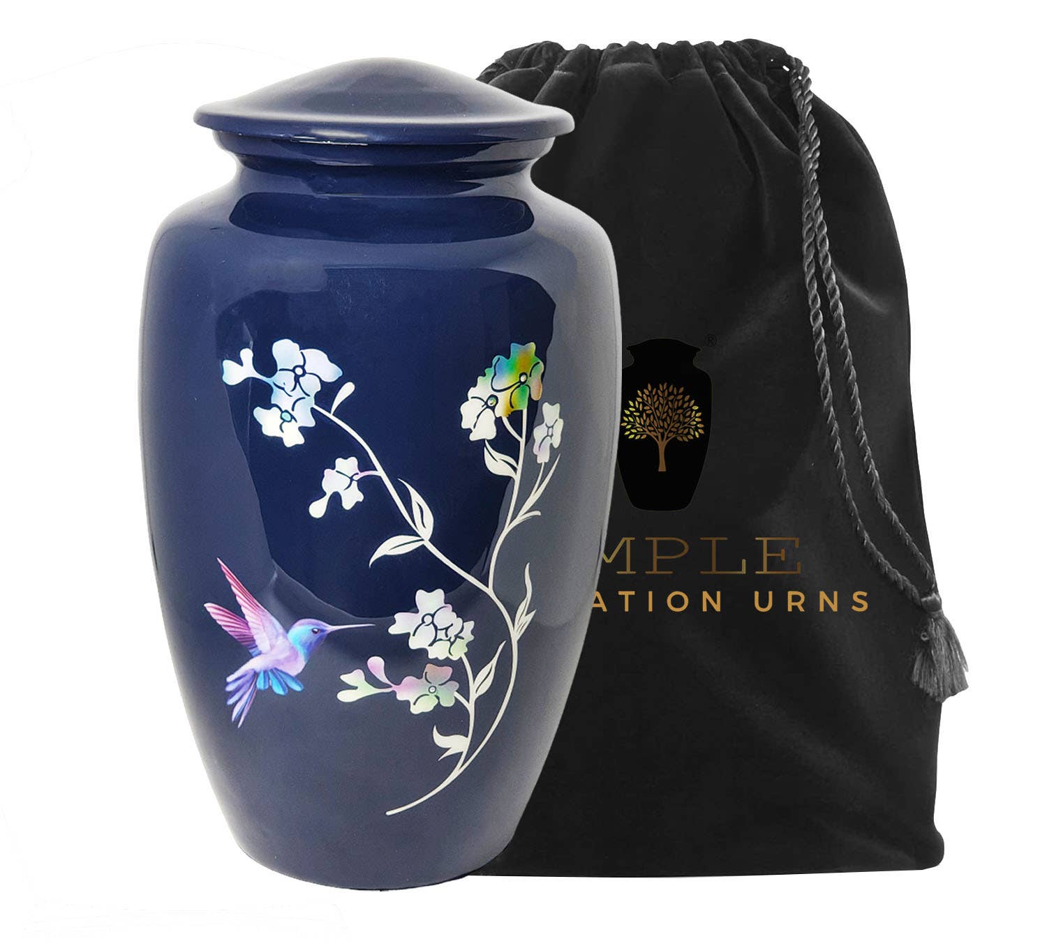 Ample Cremation Urns - Wholesale Urn - Blue Hummingbird Cremation Urn – Adult Ashes Memorial0