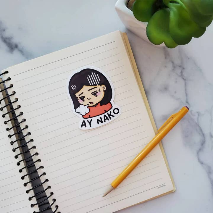 Muijistudio - Wholesale Sticker - Ay Nako Sticker, Funny Filipino Mom sticker, Filipino decal