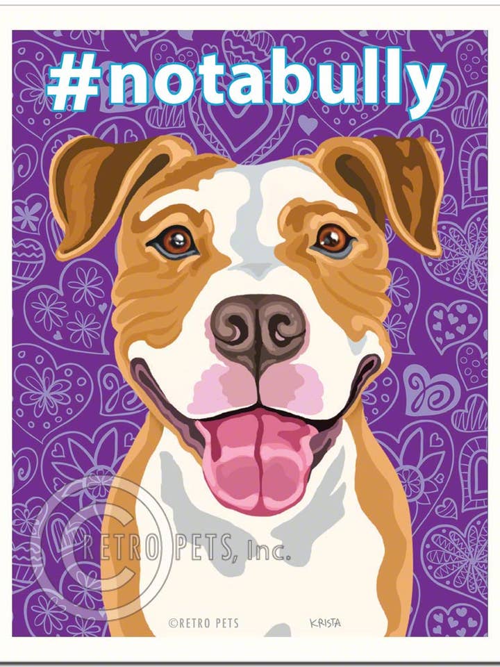 K-101 Pitbull Terrier 8x10 Pitbull Pit Bully « Pas un Bully » pour la vente par Retro Pets