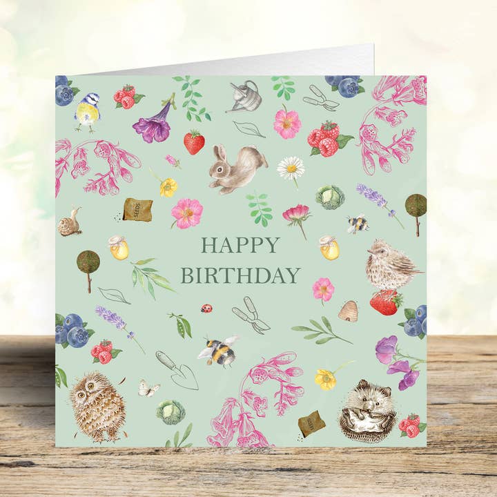 Garden Companions Birthday Card for wholesale by West Country Designs