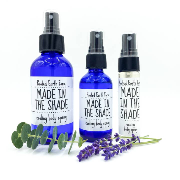 Made in the Shade Cooling Body Spray - 3 Size Options for wholesale by Rooted Earth Farm + Apothecary