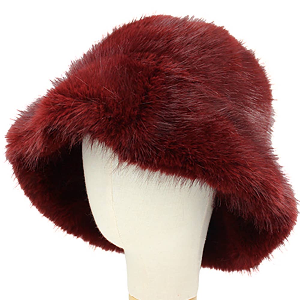 Sensibling Corp. - Wholesale Bucket Hat - Women's - Soft Plush Faux Fur Winter Bucket Hat5