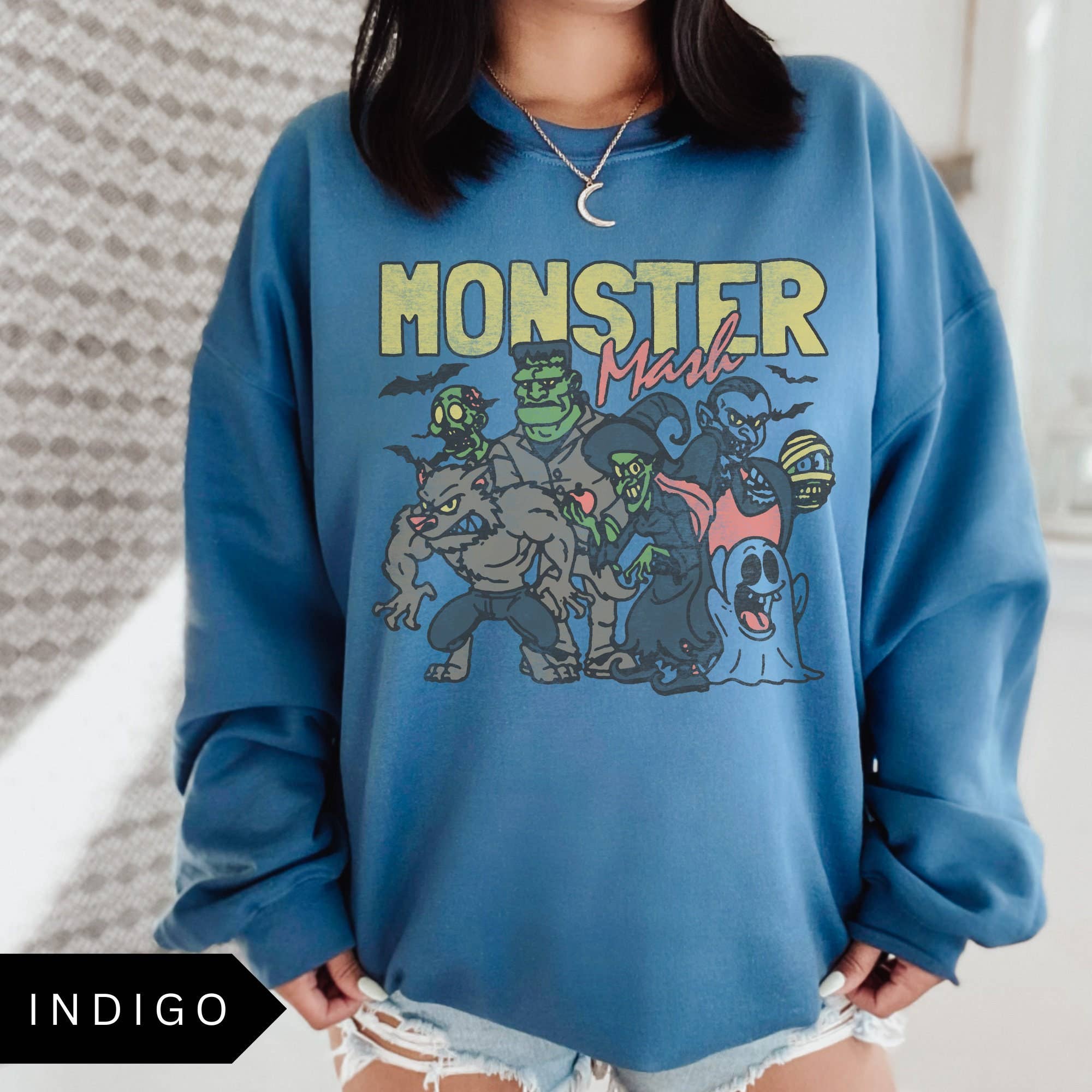 CVH DREAMY LTD - Vente T-shirt à imprimés – femme - Chemise d'Halloween rétro, t-shirt d'Halloween Monster Mash2